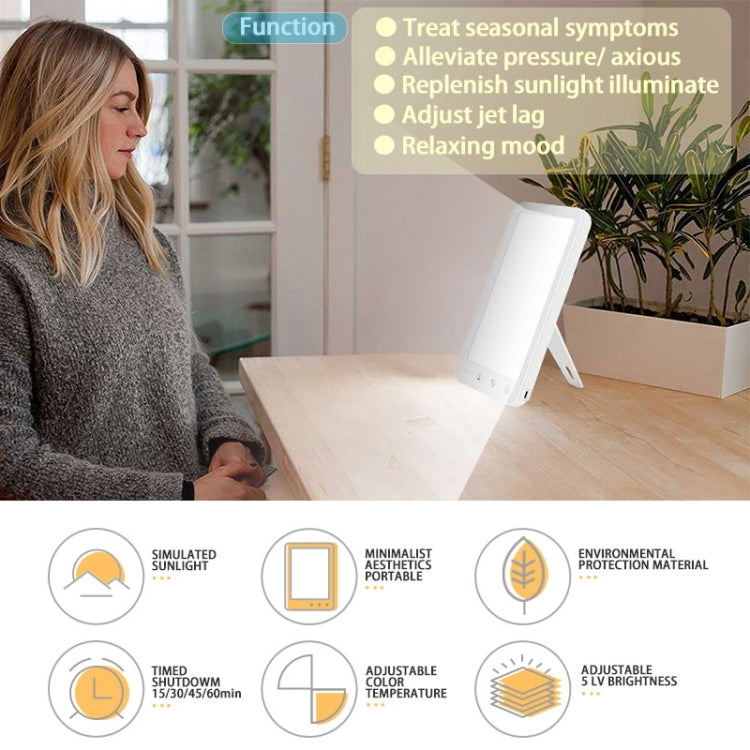 JSK-30 LED Timing Intelligent Dimming SAD Therapy Lamp, Specification: With Power Line - free shipping - PMC TechLife - Order now!