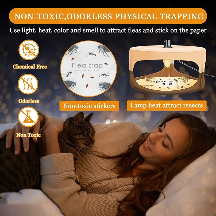 2pcs SK111 Pet Household Flea Lamp Flea Sticky Trapper Flea Capture Device(UK Plug) - Traps by PMC TechLife | Online Shopping South Africa | PMC TechLife | Buy Now Pay Later Mobicred