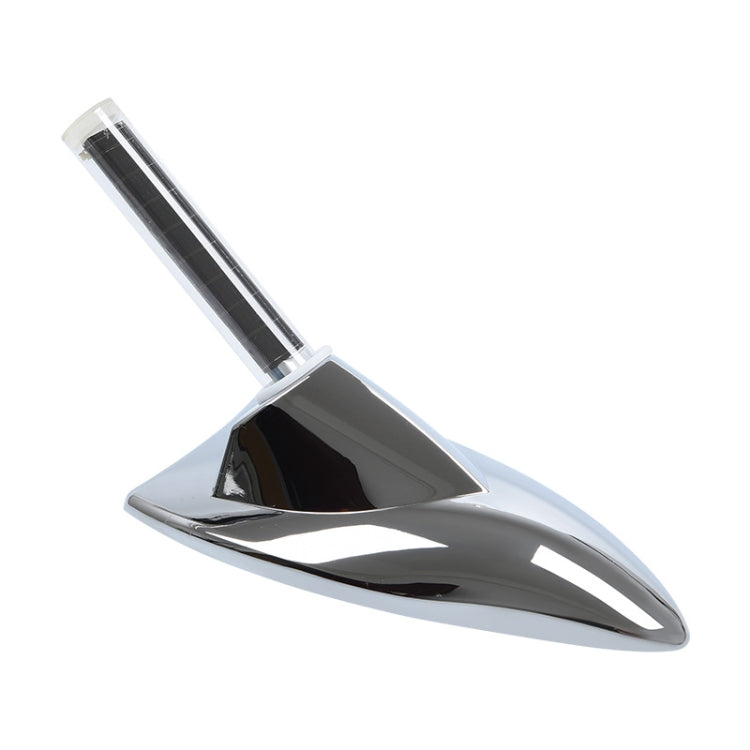 Car Solar Shark Fin With Antenna LED Warning Light, Specification: Silver - Warning Lights by PMC TechLife | Online Shopping South Africa | PMC TechLife | Buy Now Pay Later Mobicred