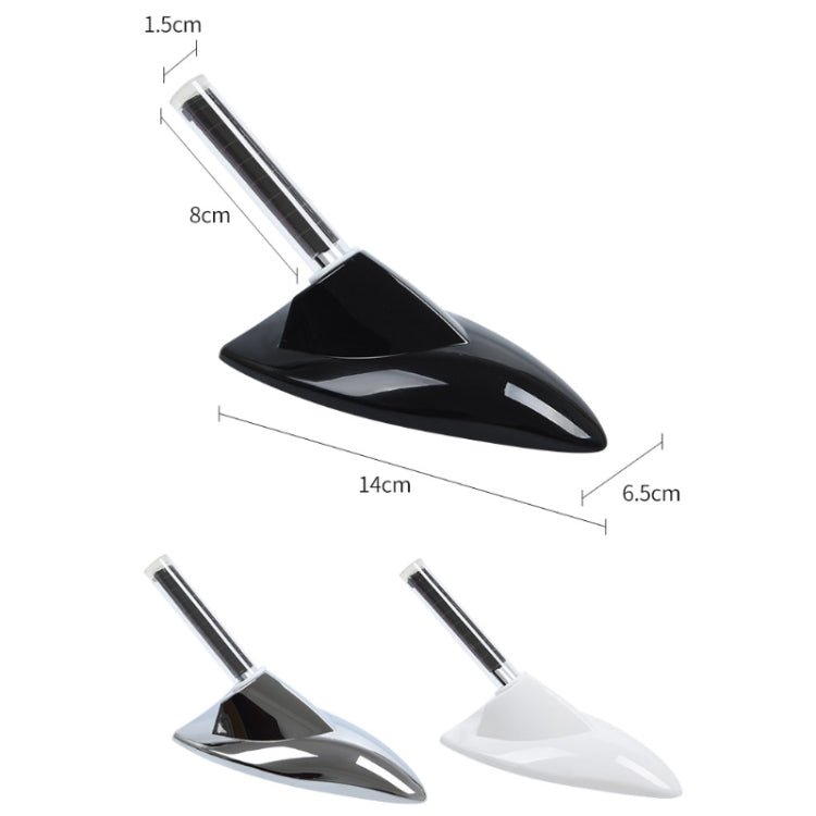 Car Solar Shark Fin With Antenna LED Warning Light, Specification: Silver with Remote Control - Warning Lights by PMC Jewellery | Online Shopping South Africa | PMC Jewellery | Buy Now Pay Later Mobicred