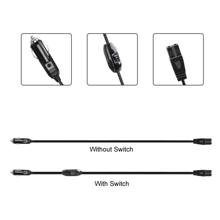 12V/24V Car Refrigerator Cable B Suffix Cigarette Lighter Plug Power Cord, Length: 4m With Switch - Refrigerators by PMC Jewellery | Online Shopping South Africa | PMC Jewellery | Buy Now Pay Later Mobicred