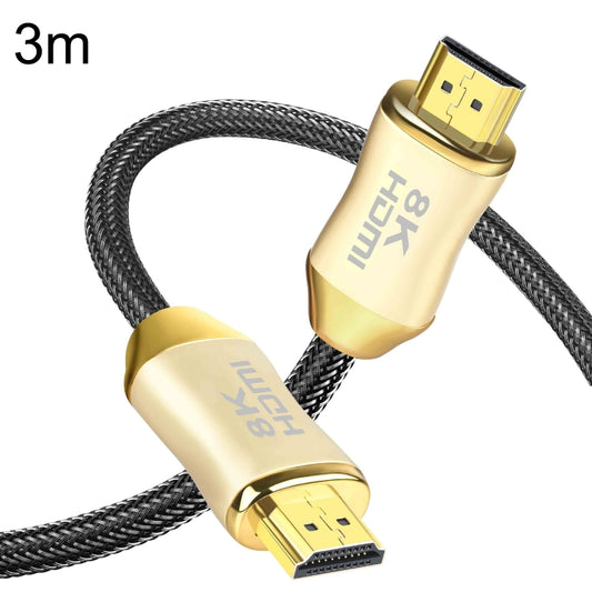 CO-HD801 3m HDMI 2.1 Version 8K 60Hz For PS4 Cable Projector Notebook Set-Top Box Cable(Gold) - Cable by PMC Jewellery | Online Shopping South Africa | PMC Jewellery | Buy Now Pay Later Mobicred