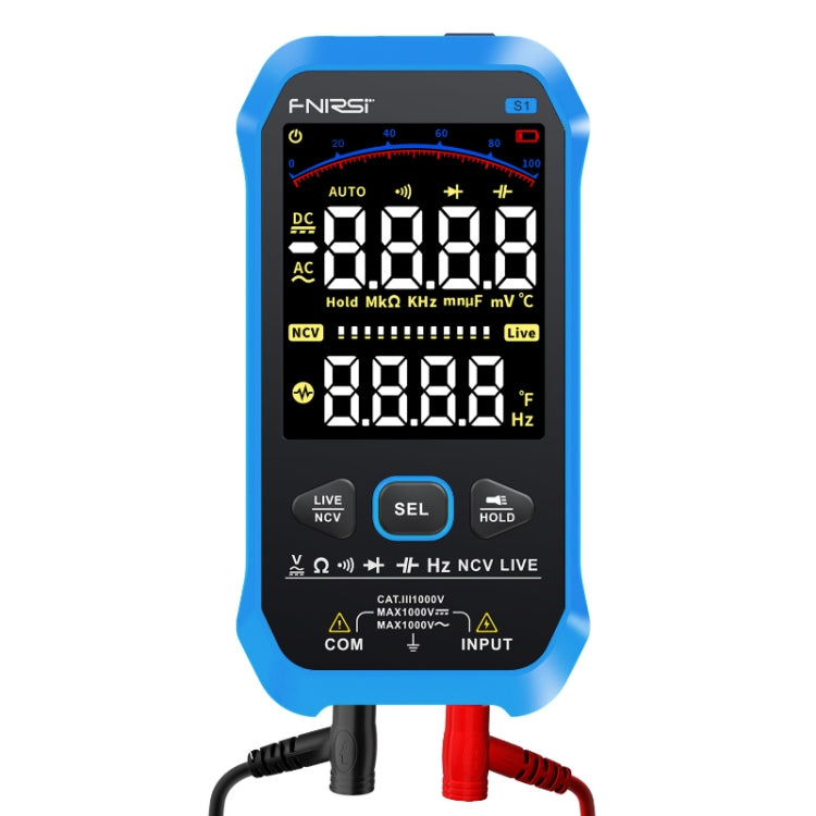 FNIRSI S1 Digital High Precision Fully Automatic Digital Multimeter(Blue) - Digital Multimeter by FNIRSI | Online Shopping South Africa | PMC Jewellery | Buy Now Pay Later Mobicred