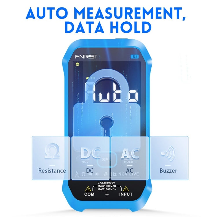 FNIRSI S1 Digital High Precision Fully Automatic Digital Multimeter(Blue) - Digital Multimeter by FNIRSI | Online Shopping South Africa | PMC Jewellery | Buy Now Pay Later Mobicred