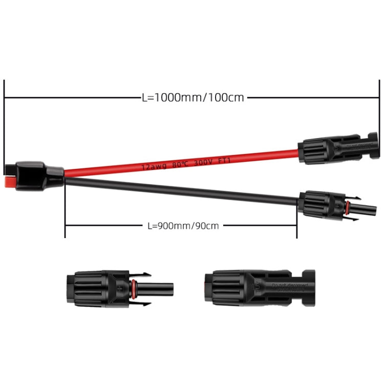 1.0m MC4 to 30A Anderson Mobile Energy Storage Battery Charging Cable - DIY Cables by PMC Jewellery | Online Shopping South Africa | PMC Jewellery