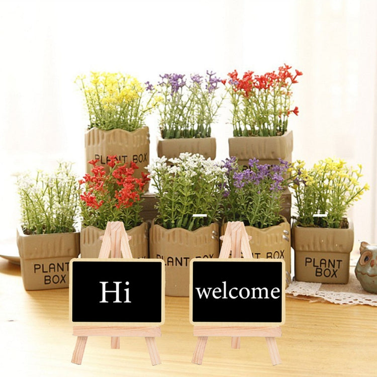 Small Party Shop Message Blackboard Ornaments Pine Tripod Decorative Message Board(Big Wave) - Message Boards by PMC TechLife | Online Shopping South Africa | PMC TechLife