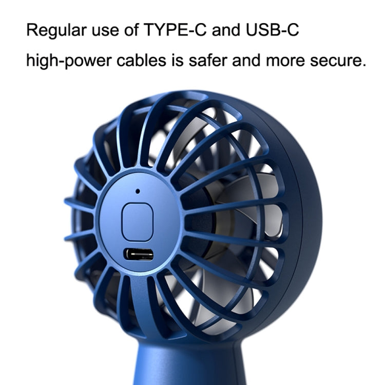 USB Outdoor Mini Handheld Brushless Motor Fan, Style: 1500mAh(White) - Electric Fans by PMC Jewellery | Online Shopping South Africa | PMC Jewellery