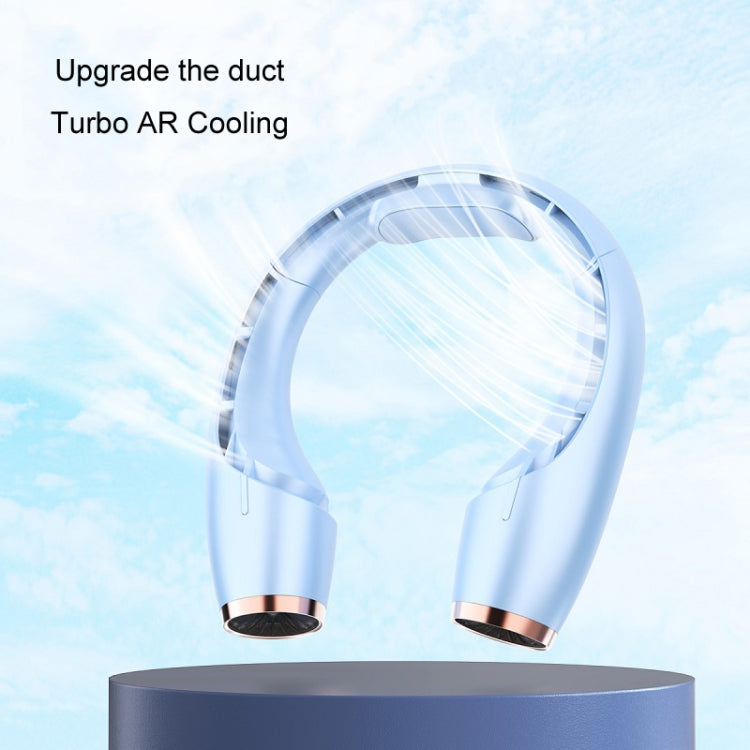 USB Charging Big Wind Cooling Leafless Hanging Neck Fan(Blue) - Electric Fans by PMC TechLife | Online Shopping South Africa | PMC TechLife | Buy Now Pay Later Mobicred