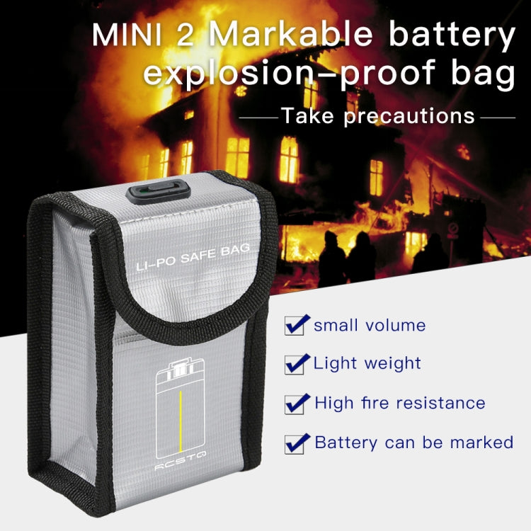 For DJI Mavic Mini 2 SE RCSTQ Battery Explosion-proof Bag Lithium Battery Storage Bag Drone Accessories(Can Hold 1 Battery) - Carry Cases & Bags by RCSTQ | Online Shopping South Africa | PMC Jewellery | Buy Now Pay Later Mobicred