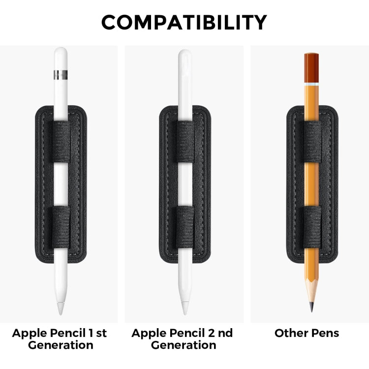 AhaStyle PT184 Adhesive PU Leather Pen Holder(Black) - free shipping - PMC TechLife - Order now!