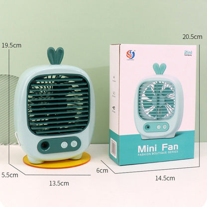 1315 Spray Humidification Hydrating Cartoon Fan USB Charging Desktop Fan(Bunny Pink) - Electric Fans by PMC Jewellery | Online Shopping South Africa | PMC Jewellery | Buy Now Pay Later Mobicred