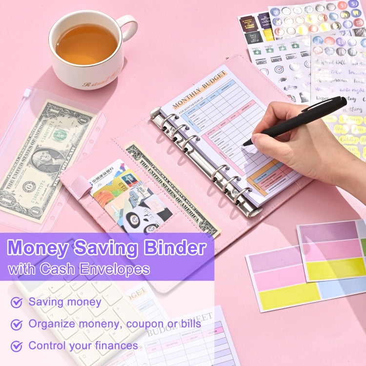 A6 Mandala Binder Financial Plan Notebook PU Leather Cash Budget Book(Sunshine Yellow) - Notebooks by PMc TechLife | Online Shopping South Africa | PMc TechLife | Buy Now Pay Later Mobicred