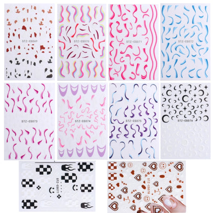 French Style Manicure Sticker Pop Stripe Line Nail Sticker(Stz-CS069) - Nail Stickers by PMC Jewellery | Online Shopping South Africa | PMC Jewellery | Buy Now Pay Later Mobicred