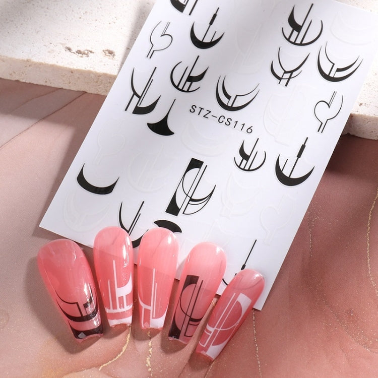 French Style Manicure Sticker Pop Stripe Line Nail Sticker(Stz-CS069) - Nail Stickers by PMC Jewellery | Online Shopping South Africa | PMC Jewellery | Buy Now Pay Later Mobicred