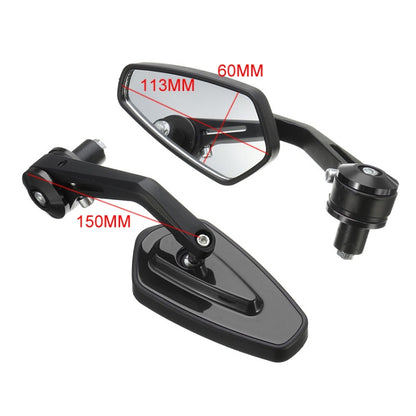 Motorcycle Handle All Aluminum Cherry Rearview Mirror(Silver) - Side Mirrors by PMC Jewellery | Online Shopping South Africa | PMC Jewellery | Buy Now Pay Later Mobicred