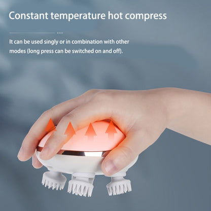 K111 Hot Compress Red Light Head Massager Electric Kneading Vibration Waterproof Head Instrument, Size: English Version(White) - Massage & Relaxation by PMC Jewellery | Online Shopping South Africa | PMC Jewellery