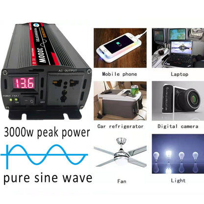 3000W (Actual 500W) 60V to 220V High Power Car Sine Wave Inverter Power Converter - Pure Sine Wave by PMC Jewellery | Online Shopping South Africa | PMC Jewellery | Buy Now Pay Later Mobicred