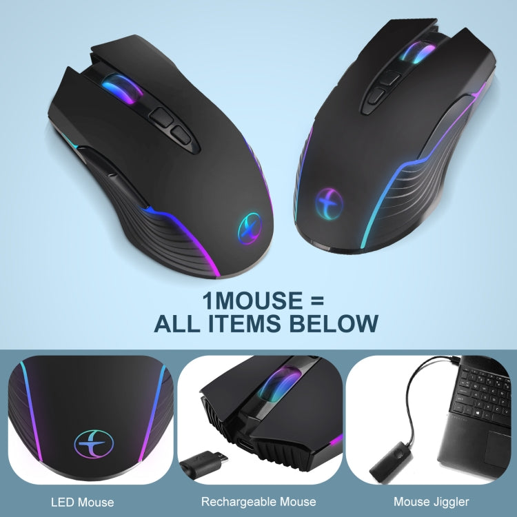 E50 2.4G Wireless Mouse Jiggler Portable Cordless Mouse With 7 Keys(Black) - Wireless Mice by PMC TechLife | Online Shopping South Africa | PMC TechLife