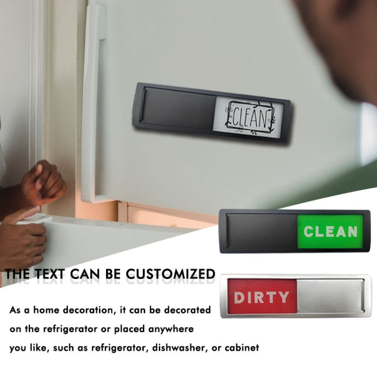 Dishwasher Magnet Clean Dirty Sign Double-Sided Refrigerator Magnet(Silver Love) - Dish Washers & Accessories by PMC TechLife | Online Shopping South Africa | PMC TechLife