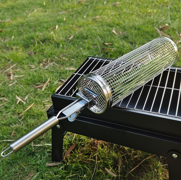 Upgrade With Handle BBQ Cage Stainless Steel  Barbecue Basket  30cm+Handle 18cm - Cookwares & Tablewares by PMC Jewellery | Online Shopping South Africa | PMC Jewellery