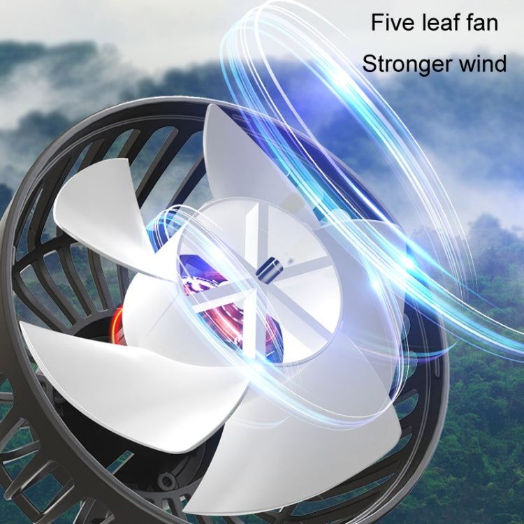 F4206 Suction Cup Double Head Car USB Fan(Black) - Heating & Fans by PMC TechLife | Online Shopping South Africa | PMC TechLife | Buy Now Pay Later Mobicred