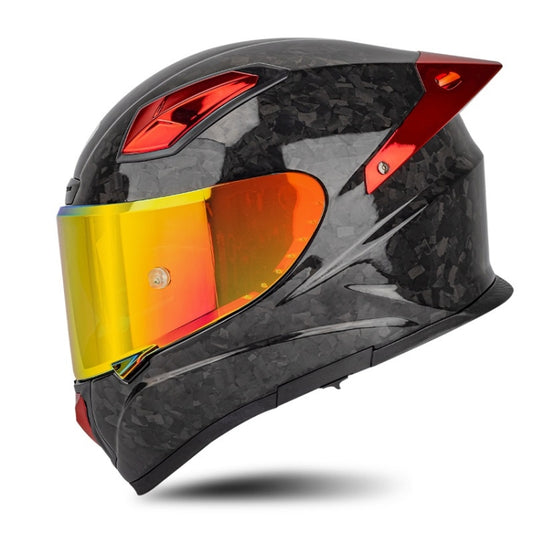 SOMAN Four Seasons Full Cover Motorcycle Helmet, Size: M(Cheetah Print Red) - Helmets by SOMAN | Online Shopping South Africa | PMC Jewellery | Buy Now Pay Later Mobicred