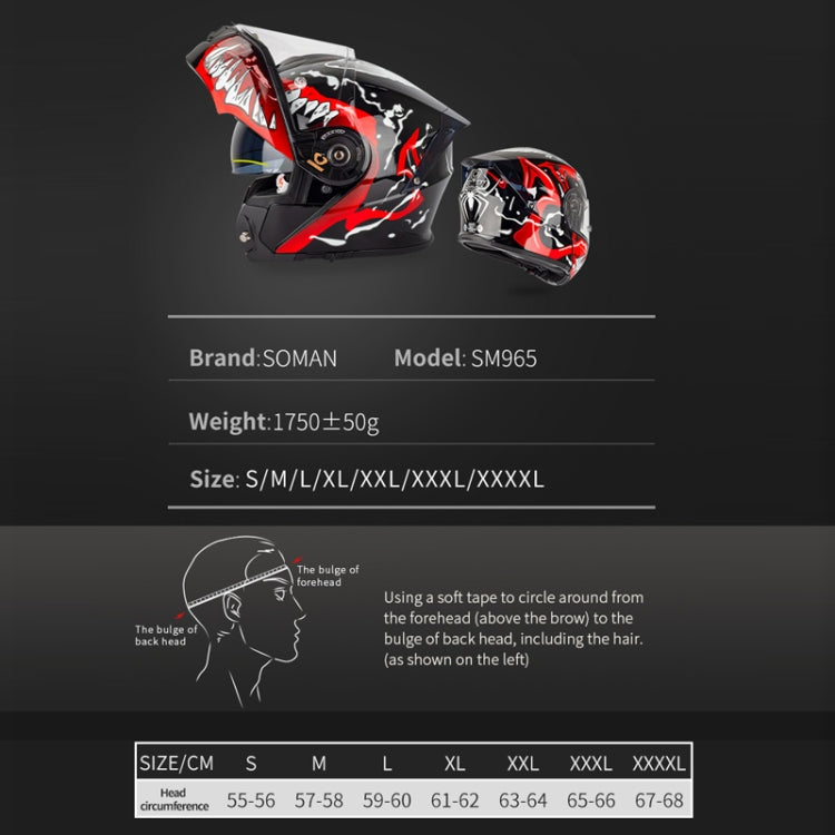 SOMAN Racing Motorcycle Double Lens Riding Safety Helmet, Size: L(Mobile Suit) - free shipping - PMC TechLife - Order now!
