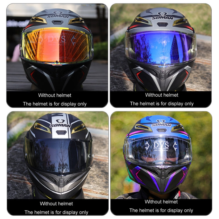 Motorcycle Helmet Lens with Anti-fog Spikes for SOMAN K1/K3SV/K5, Color: Silver Plated - Helmets by PMC Jewellery | Online Shopping South Africa | PMC Jewellery