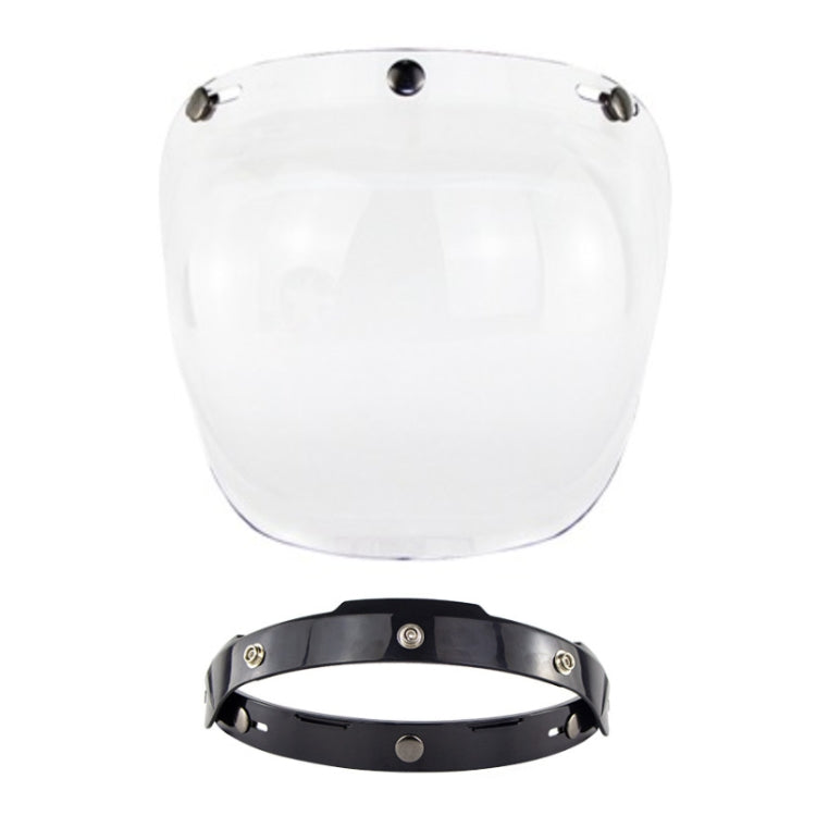 Motorcycle Helmet Three-Button Windproof Lens With Bracket(Transparent) - Helmets by PMC TechLife | Online Shopping South Africa | PMC TechLife | Buy Now Pay Later Mobicred