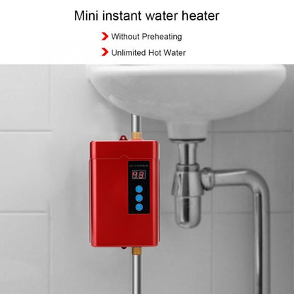 US Plug 3000W  Electric Water Heater With Remote Control Adjustable Temperate(Red) - Water Heaters & Accessories by PMC Jewellery | Online Shopping South Africa | PMC Jewellery