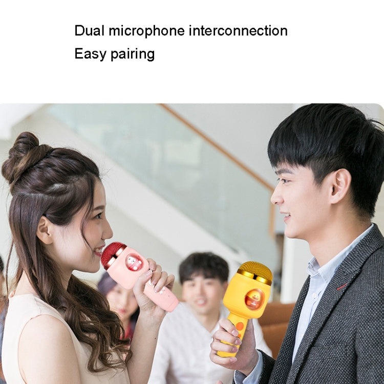 Children Wireless Microphone Bluetooth Phone Singing Microphone(Yellow) - Microphone by PMC TechLife | Online Shopping South Africa | PMC TechLife | Buy Now Pay Later Mobicred