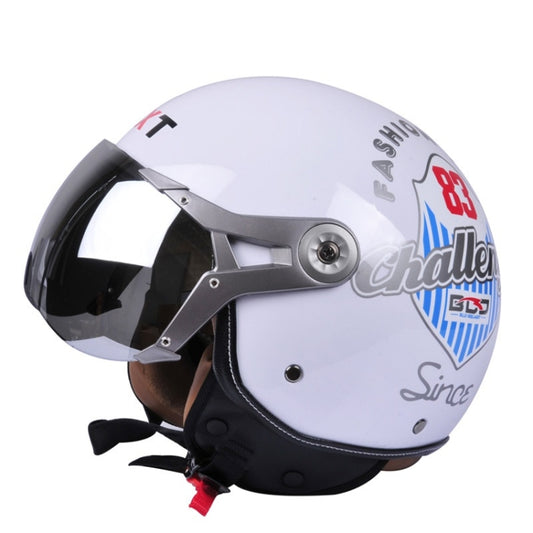 GXT Electric Vehicle Half Cover Helmet Four Seasons Retro Helmet, Size: L(White Shield 83) - Helmets by GXT | Online Shopping South Africa | PMC Jewellery | Buy Now Pay Later Mobicred