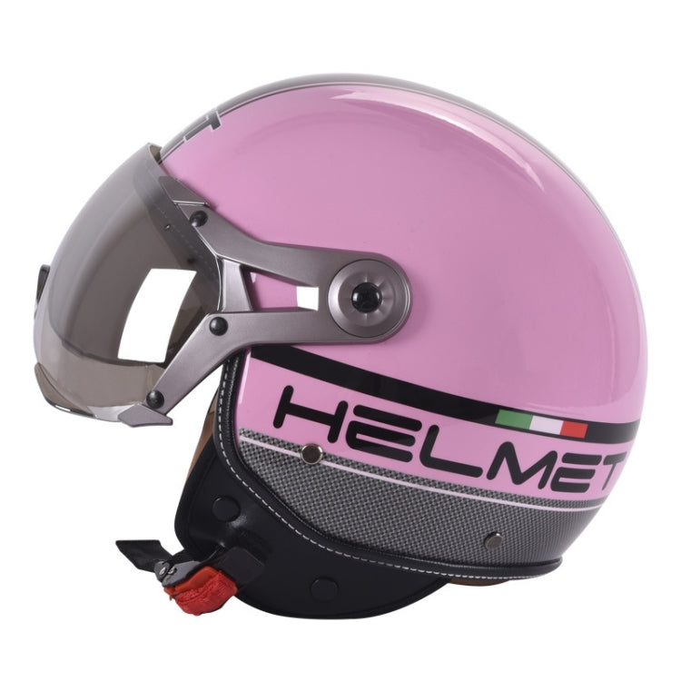 GXT Electric Vehicle Half Cover Helmet Four Seasons Retro Helmet, Size: L(Pink Flower) - Helmets by GXT | Online Shopping South Africa | PMC Jewellery | Buy Now Pay Later Mobicred