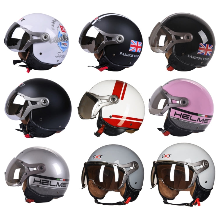 GXT Electric Vehicle Half Cover Helmet Four Seasons Retro Helmet, Size: XL(Matte Black) - Helmets by GXT | Online Shopping South Africa | PMC Jewellery | Buy Now Pay Later Mobicred