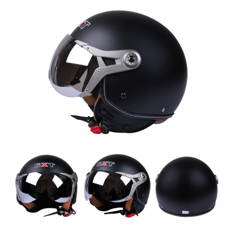 GXT Electric Vehicle Half Cover Helmet Four Seasons Retro Helmet, Size: M(Painted White Red Stripes) - Helmets by GXT | Online Shopping South Africa | PMC Jewellery