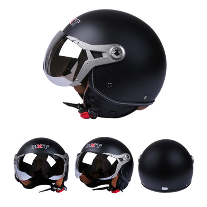 GXT Electric Vehicle Half Cover Helmet Four Seasons Retro Helmet, Size: L(Painted White Red Stripes) - Helmets by GXT | Online Shopping South Africa | PMC Jewellery | Buy Now Pay Later Mobicred