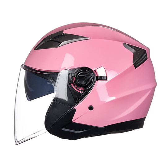 GXT 708 Electric Vehicle Dual Lens Helmet Four Seasons Safety Helmet, Size: L(Light Pink) - Helmets by GXT | Online Shopping South Africa | PMC Jewellery | Buy Now Pay Later Mobicred