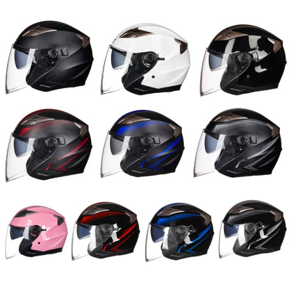 GXT 708 Electric Vehicle Dual Lens Helmet Four Seasons Safety Helmet, Size: L(Bright Black Blue) - Helmets by GXT | Online Shopping South Africa | PMC Jewellery | Buy Now Pay Later Mobicred