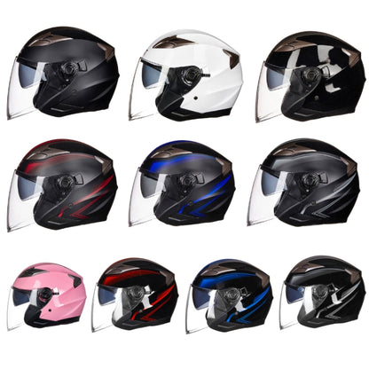 GXT 708 Electric Vehicle Dual Lens Helmet Four Seasons Safety Helmet, Size: M(Bright Black Gray) - Helmets by GXT | Online Shopping South Africa | PMC Jewellery | Buy Now Pay Later Mobicred