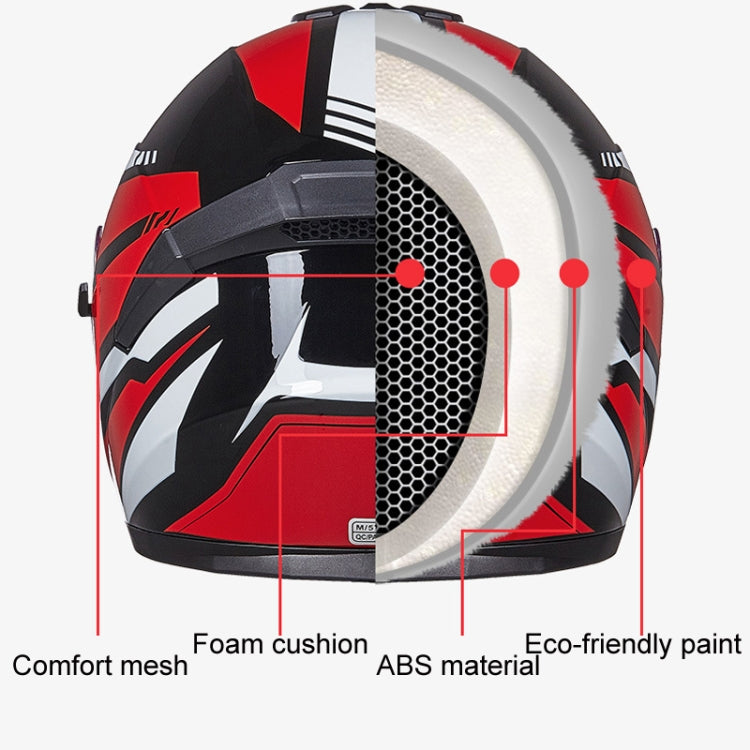 GXT Electric Vehicle Four Seasons Sun Protection & Windshield Double Lens Helmet, Size: L(Bright Black Red) - Helmets by GXT | Online Shopping South Africa | PMC Jewellery | Buy Now Pay Later Mobicred