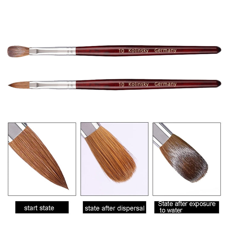 Red Wood Handle Kolinsky Hair Nail Art Brush No. 16 - Nail Art Equipment by PMC Jewellery | Online Shopping South Africa | PMC Jewellery | Buy Now Pay Later Mobicred