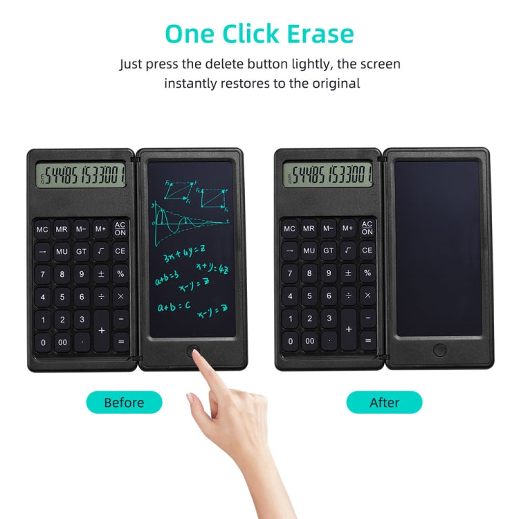 Basic Model 6 inch Learning Business Office Portable Foldable LCD Writing Board Calculator -  by PMC Jewellery | Online Shopping South Africa | PMC Jewellery | Buy Now Pay Later Mobicred