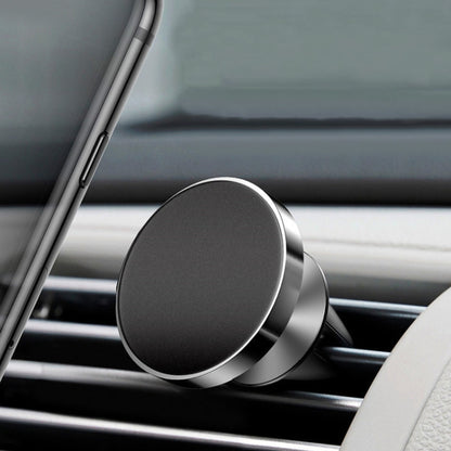 Air Outlet Type Aluminum Alloy Car Magnetic Suction Bracket Navigation Phone Holder(Black) - Car Holders by PMC Jewellery | Online Shopping South Africa | PMC Jewellery | Buy Now Pay Later Mobicred