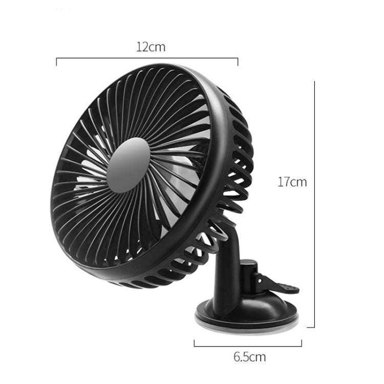 SUITU  12V/24V Mini Car Fan USB Charging Single Head Fan 360 Degree Cooling Fan, Style: Seat Back Model - Heating & Fans by SUITU | Online Shopping South Africa | PMC Jewellery | Buy Now Pay Later Mobicred