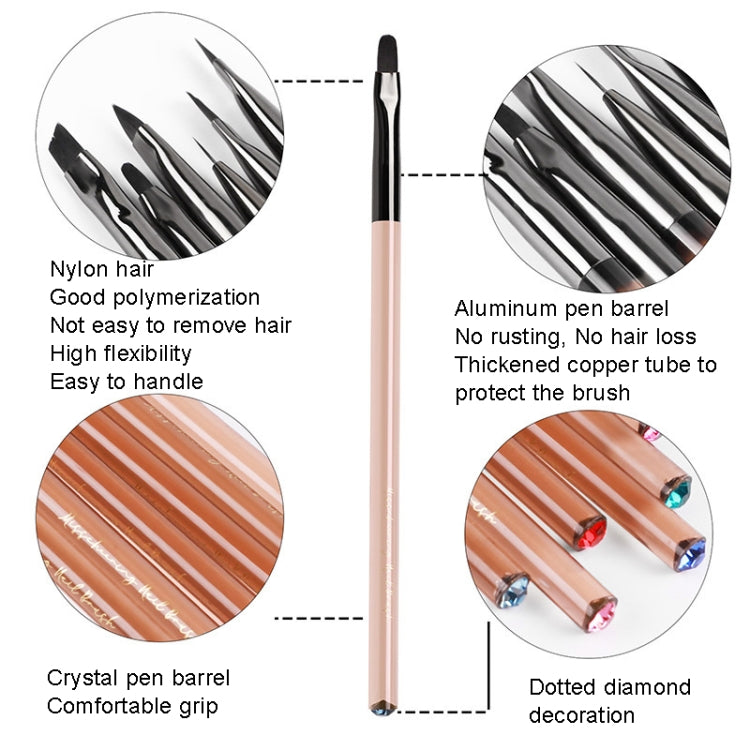 Acrylic Tea Color Pen Brush Beauty Nail Pen Color Painting Drawing Pen Light Therapy Pen(KS08) - Nail Art Equipment by PMC Jewellery | Online Shopping South Africa | PMC Jewellery | Buy Now Pay Later Mobicred