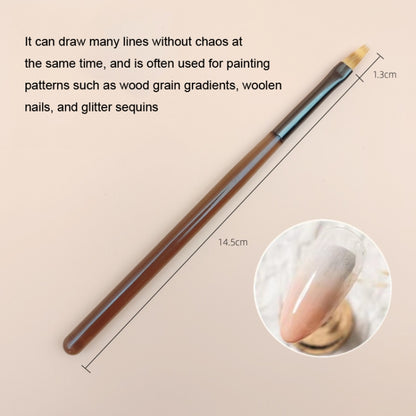 Brown Nail Art Pen Set Colorful Drawing Tools, Style: Sweeping pen - Nail Art Equipment by PMC Jewellery | Online Shopping South Africa | PMC Jewellery | Buy Now Pay Later Mobicred