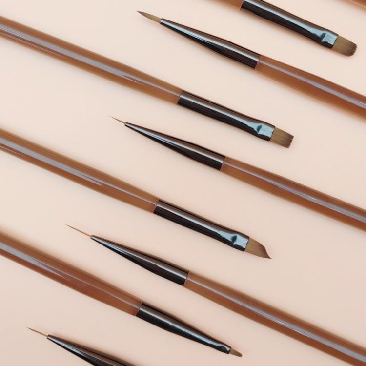 Brown Nail Art Pen Set Colorful Drawing Tools, Style: Double Head Pen - Nail Art Equipment by PMC Jewellery | Online Shopping South Africa | PMC Jewellery | Buy Now Pay Later Mobicred