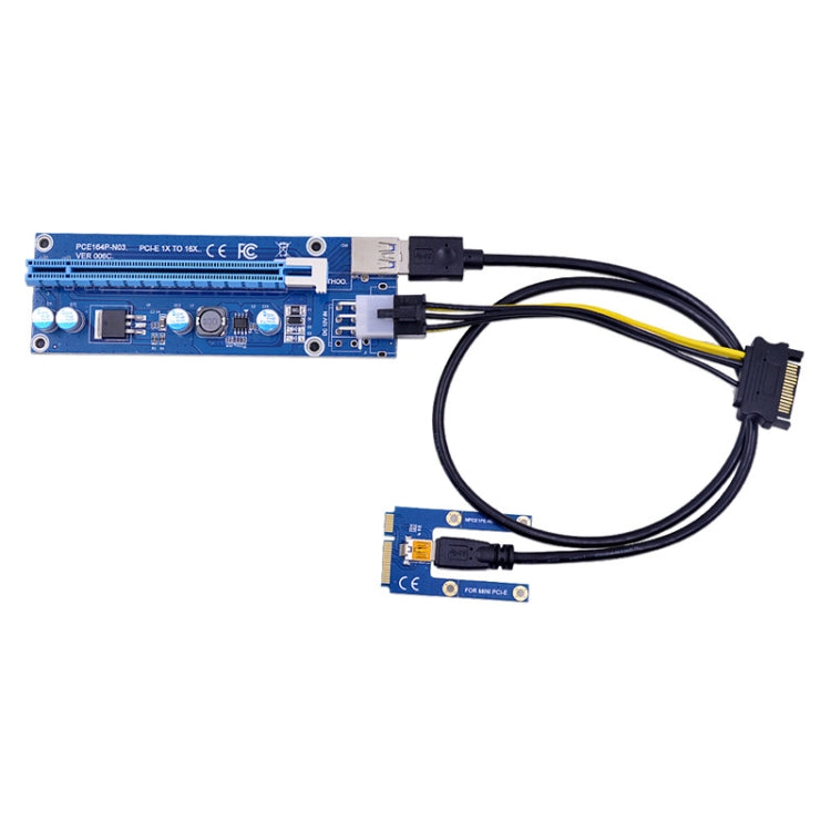 PCE164P-N03 VER006C Mini PCI-E 1X To 16X Riser For Laptop External Image Card, Spec: Blackboard 4pin - Add-on Cards by PMC TechLife | Online Shopping South Africa | PMC TechLife