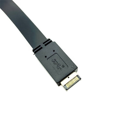 USB 3.1 Type-E To USB-C / Type-C Connector Front Panel Header 0.3m High Profile Bracket - Cable & Adapters by PMC Jewellery | Online Shopping South Africa | PMC Jewellery | Buy Now Pay Later Mobicred