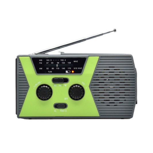 AM/FM/NoAA 2000mAh Emergency Radio Portable Hand Crank Solar Powered Radio(Green) - Radio Player by PMC Jewellery | Online Shopping South Africa | PMC Jewellery | Buy Now Pay Later Mobicred